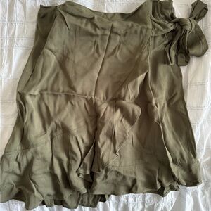 Olive Green Wrap Skirt